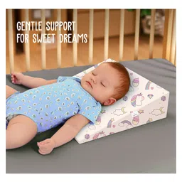 ADMIRAE Wedge Pillow for Baby and Toddler Crib & Mattress, Helps to Elevate Baby for Acid Reflux, Colic & Vomiting, Removable and Washable Cover, L 48 x B 35 x H 9 cm image 2