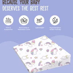 ADMIRAE Wedge Pillow for Baby and Toddler Crib & Mattress, Helps to Elevate Baby for Acid Reflux, Colic & Vomiting, Removable and Washable Cover, L 48 x B 35 x H 9 cm image 3