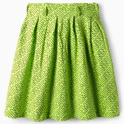 Ollington St. Disney Single Jersey Knit Half Sleeves Crop T-Shirt & Pleated Skirt with Minnie Mouse Graphics - Black & Light Green image 4