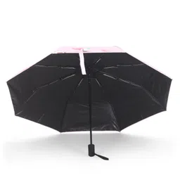fab n funky Free-size Umbrella With Peach Print - Pink image 5