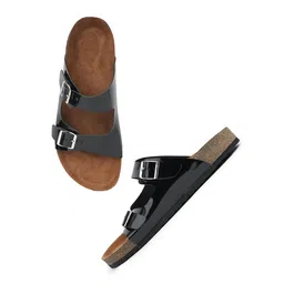 MOZAFIA Women Open Toe Flats with Buckles image 2