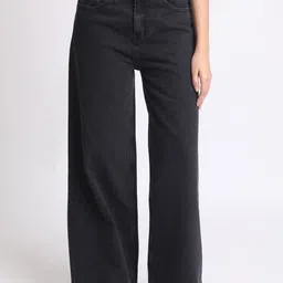 The Roadster Lifestyle Co. Women Cotton Wide Leg High-Rise Jeans-image-62