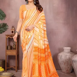 Moda Rapido Striped Poly Georgette Designer Saree-picture-29