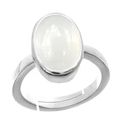 RRVGEM 13.50 Ratti Unheated Rainbow MoonStone Ring Silver Plated Ring-picture-32