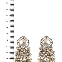 Anouk Silver-Plated Alloy Cubic Zirconia Drop Earrings image 3