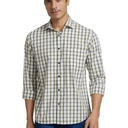 Park Avenue Green Slim Fit Checks Shirt-picture-40