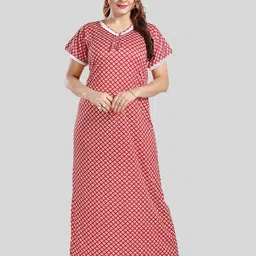 Gutthi Women Red Nightdress-picture-7