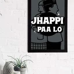 eCraftIndia Black & White Quirky Quote Satin Matt Textured UV Art Paintings image 1