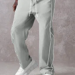 RAJOVATI Men Striped Mid Rise Track Pants-image-92