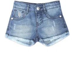 U.S. Polo Assn. Kids Blue Solid Shorts-picture-19