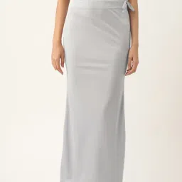 Ms.Lingies Grey Plain Saree Shapewear-image-88