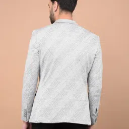 Crimsoune Club Grey Regular Fit Printed Blazer image 2