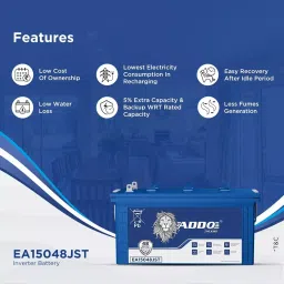 ADDO Regular Series 12 V 150 Ah Inverter Battery, EA15048JST image 2