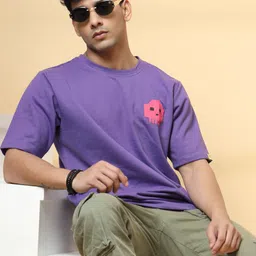 Rigo Unisex Typography Printed Drop-Shoulder Sleeves Cotton Oversized T-shirt image 4