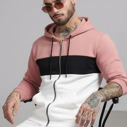 Try This Men Colourblocked Hooded 1 T-shirt-picture-36