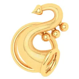 P.C. Chandra Jewellers 18k Gold Trumpet Shape Unique Nosepin-image-56