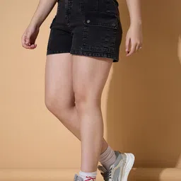 Noh.Voh - SASSAFRAS Kids Girls Washed Denim Denim Shorts image 2