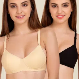 Tweens Beige & Black Padded Bra (Pack Of 2) image 1