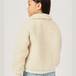 One Friday Girls Beige Regular Fit Jacket image 2