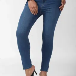 FOREVER 21 WOMEN MID WAIST SKINNY FIT ANKLE LENGTH JEANS-picture-21
