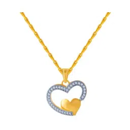 P.C. Chandra Jewellers 14k Yellow Gold American Diamond Pendant-picture-30