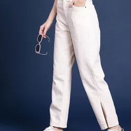 Mast & Harbour Women Straight Fit Stretchable Mid-Rise Jeans-picture-14