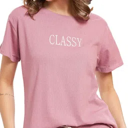 WEET Printed Round Neck T-Shit With Joggers Co-Ords image 3