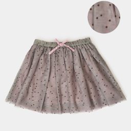 Mi Arcus Baby Girl Cotton Dot Print Tutu Skirt Grey & Pink-picture-25