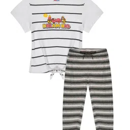YOUNG BIRDS Girls Printed T-shirt with Pyjamas-image-14