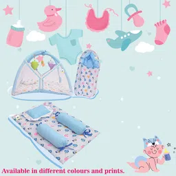 Toddylon New Born Baby Sleeping Essential Bedding Set - Blue image 2