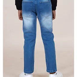 Kiddopanti Denim Solid Jeans - Blue image 3