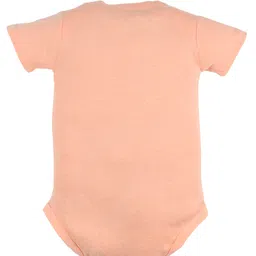 FFlirtygo Christmas Theme Cotton Half Sleeves Merry Merry Merry Christmas Printed Onesie - Peach image 3