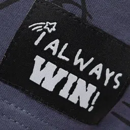 Evimo Looper Knit Knee Length Shorts With Football Print - Charcoal Grey image 3