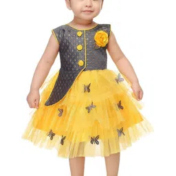 Smuktar garments Girls Yellow Dresses-image-97