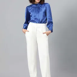 Stylecast X Kotty Women Relaxed High-Rise Pleated Formal Trousers image 2