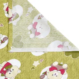 KLOTTHE Green & White Printed Pure Cotton 400 TC Double Bedsheet Set 2.5 m x 2.25 m image 4