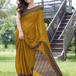 MIRCHI FASHION Printed Boder Ready To Wear Saree-picture-23