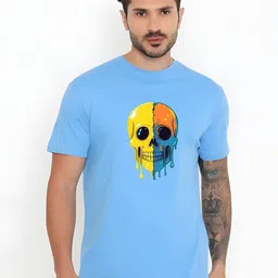KaamBhari Graphic Printed Round Neck Regular Fit Cotton T-shirt-picture-37