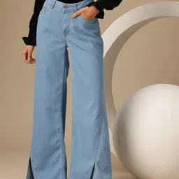 Chemistry Women Wide Leg Jeans with Slits on the Sides-picture-8