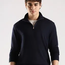Calvin Klein Jeans Men Mock Collar Full Sleeve Sweater-image-88