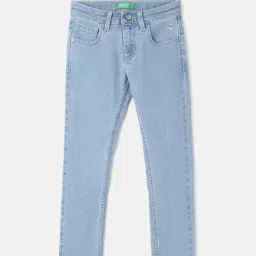 United Colors of Benetton Kids Light Blue Solid Jeans image 1