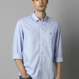 Louis Philippe Jeans Blue Cotton Regular Fit Printed Shirt-picture-3