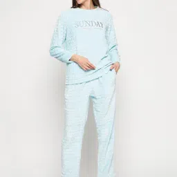 MADAME M Secret Sky Blue Graphic Print Sweatshirt With Pyjamas-image-18
