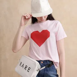 RAREISM Women Printed Applique T-shirt-image-31
