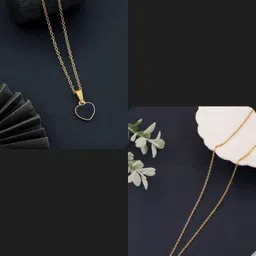 SZN Set Of 2 Gold-Plated Circular Shaped Pendants With Chains-picture-10