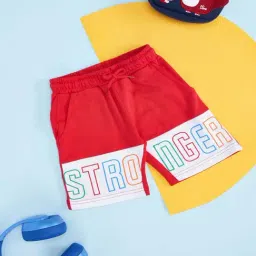 Pantaloons Baby Kids Red & White Cotton Printed Shorts-picture-39