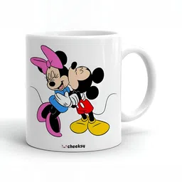 Mr UVD White Cartoon Characters Printed Ceramic Glossy Mug 300 ml image 3