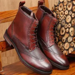 Teakwood Leathers Men's Tan Derby Boots-image-64