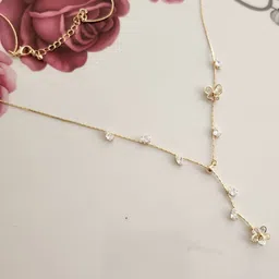 Piu Jewels Gold-Plated Artificial Stones and Beads Chain image 2