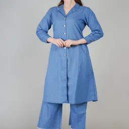 VG5 Shirt Collar Neck Tunic With Palazzos Co-Ords image 5